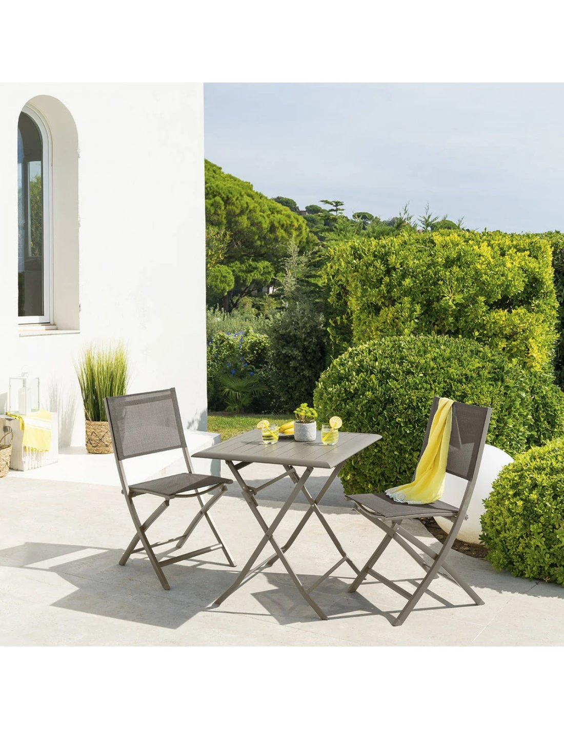 Table De Jardin Azua Pliante Carrée 2 Places - Aluminium - Tonka 4 Table De Jardin Azua Pliante Carrée 2 Places - Aluminium - Tonka – Image 2