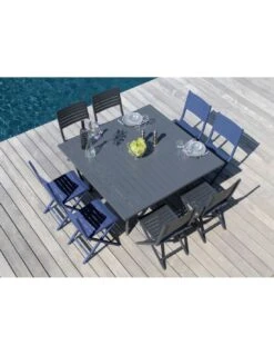 Table De Jardin Barcelona Carrée Extensible L.100/145 X P.145 Cm