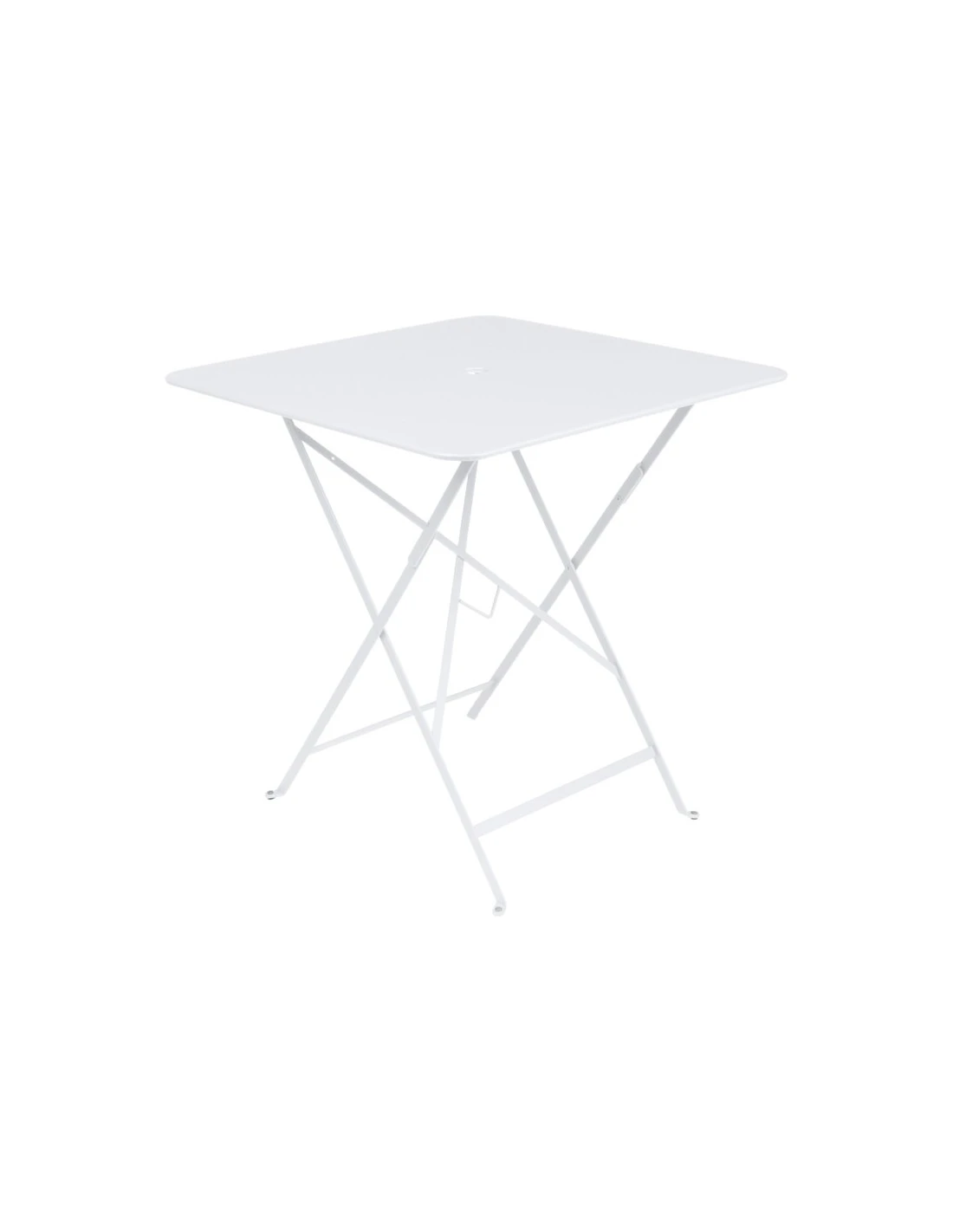 Table De Jardin Bistro 71x71 Cm - Métal Pliante Carrée - Blanc Coton 3 Table De Jardin Bistro 71x71 Cm - Métal Pliante Carrée - Blanc Coton