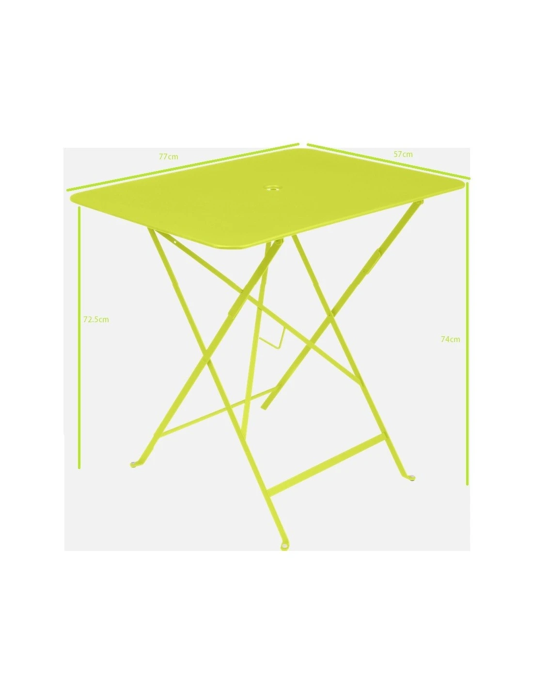 Table De Jardin Bistro 77 X 57 Cm - Métal Pliante Rectangle - Piment 5 Table De Jardin Bistro 77 X 57 Cm - Métal Pliante Rectangle - Piment – Image 3