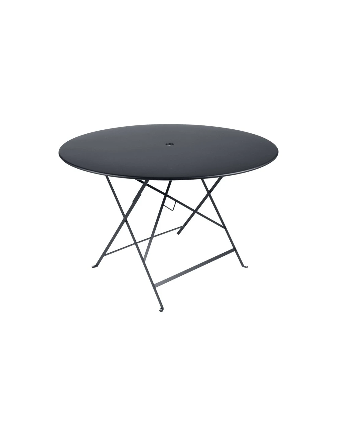 Table De Jardin Bistro D.117 Cm - Métal Pliante Ronde - Carbone 3 Table De Jardin Bistro D.117 Cm - Métal Pliante Ronde - Carbone