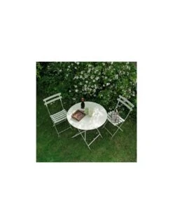 Table De Jardin Bistro D.77 Cm - Ronde Pliante Métal - Blanc Coton 12 Table De Jardin Bistro D.77 Cm - Ronde Pliante Métal - Blanc Coton -Petit Coin Vert Magasin table de jardin bistro d77 cm ronde pliante metal 15