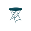 Table De Jardin Bistro D.77 Cm - Ronde Pliante Métal - Bleu Acapulco 2 Table De Jardin Bistro D.77 Cm - Ronde Pliante Métal - Bleu Acapulco -Petit Coin Vert Magasin table de jardin bistro d77 cm ronde pliante metal bleu acapulco