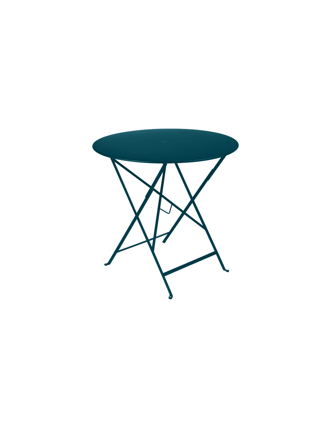 Table De Jardin Bistro D.77 Cm - Ronde Pliante Métal - Bleu Acapulco 3 Table De Jardin Bistro D.77 Cm - Ronde Pliante Métal - Bleu Acapulco