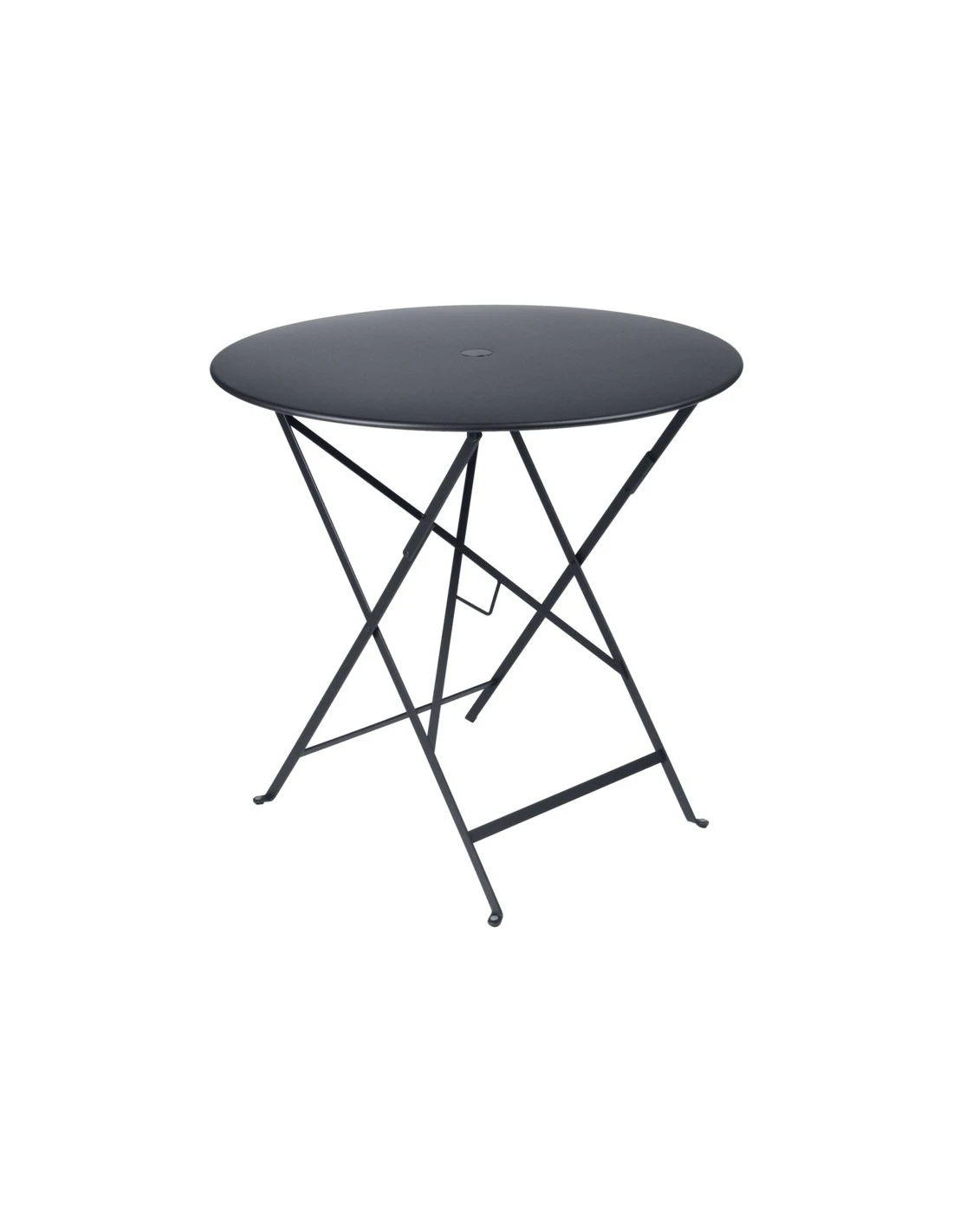 Table De Jardin Bistro D.77 Cm - Ronde Pliante Métal - Carbone 3 Table De Jardin Bistro D.77 Cm - Ronde Pliante Métal - Carbone