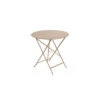 Table De Jardin Bistro D.77 Cm - Ronde Pliante Métal - Muscade 1 Table De Jardin Bistro D.77 Cm - Ronde Pliante Métal - Muscade -Petit Coin Vert Magasin table de jardin bistro d77 cm ronde pliante metal muscade