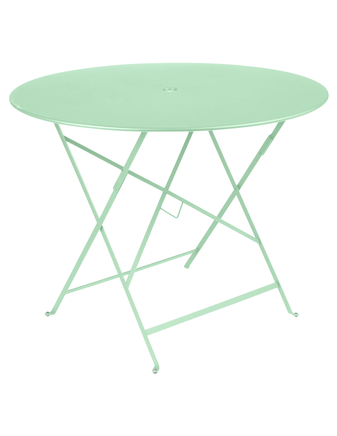 Table De Jardin Bistro D.96 Cm - Métal Pliante Ronde - Vert Opaline 3 Table De Jardin Bistro D.96 Cm - Métal Pliante Ronde - Vert Opaline