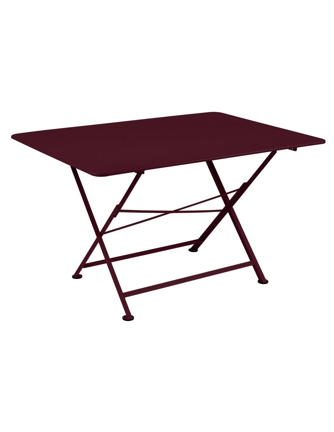 Table De Jardin Cargo 128x90 Cm En Métal Rectangle Pliante - Cerise Noire 3 Table De Jardin Cargo 128x90 Cm En Métal Rectangle Pliante - Cerise Noire