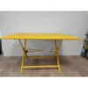Table De Jardin Cargo 128x90 Cm En Métal Rectangle Pliante - Miel -Petit Coin Vert Magasin table de jardin cargo 128x90 cm en metal rectangle pliante miel