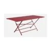 Table De Jardin Cargo 190x90 Cm - Métal Rectangle Pliante - Piment -Petit Coin Vert Magasin table de jardin cargo 190x90 cm metal rectangle pliante piment