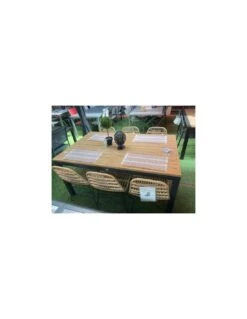 Table De Jardin COME 160/240 X 100 Cm -- Graphite / Oak 12 Table De Jardin COME 160/240 X 100 Cm -- Graphite / Oak -Petit Coin Vert Magasin table de jardin come 160240 x 100 cm graphite oak graphite oak 3