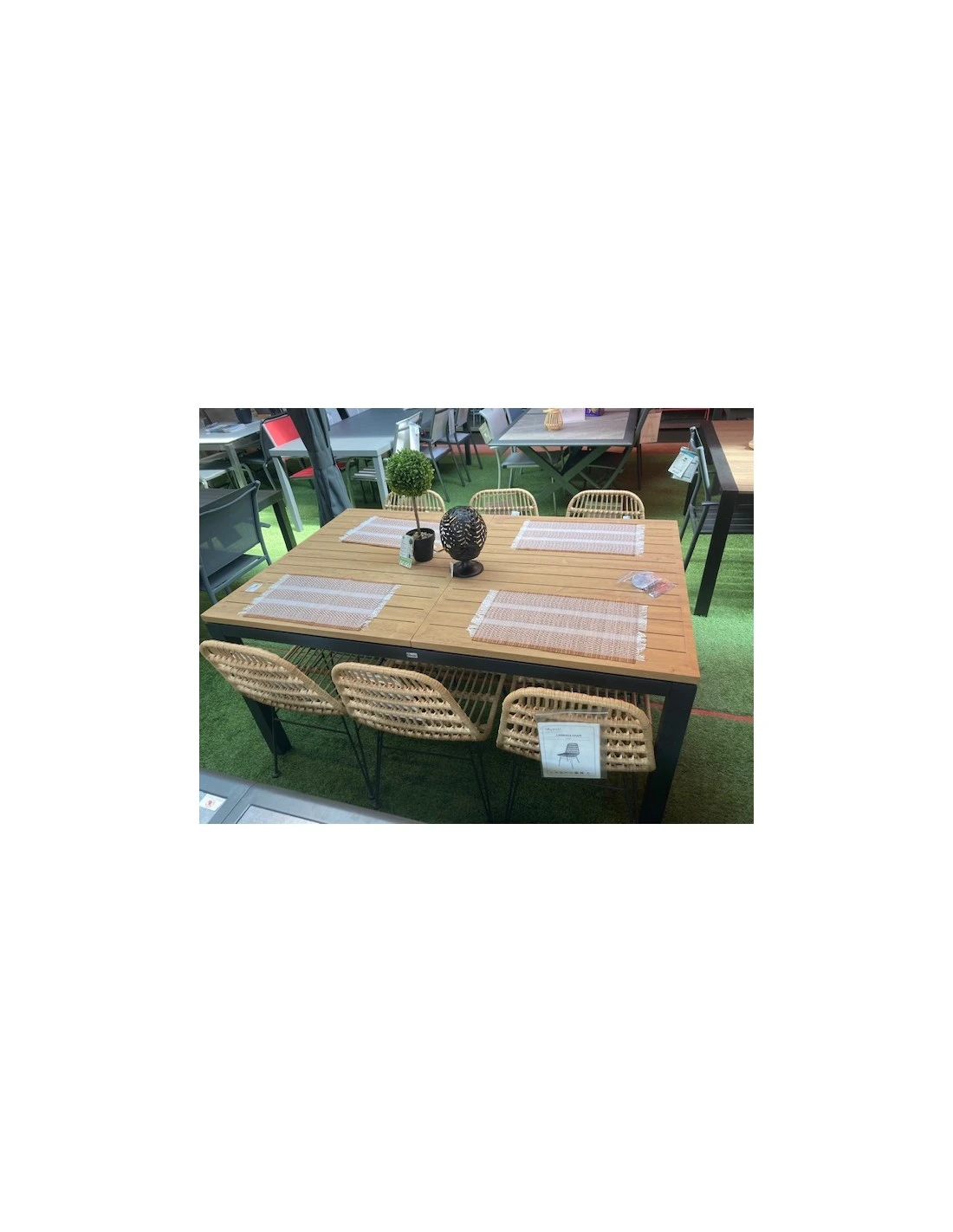 Table De Jardin COME 160/240 X 100 Cm -- Graphite / Oak 6 Table De Jardin COME 160/240 X 100 Cm -- Graphite / Oak – Image 4