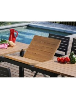 Table De Jardin COME 160/240 X 100 Cm -- Graphite / Oak 13 Table De Jardin COME 160/240 X 100 Cm -- Graphite / Oak -Petit Coin Vert Magasin table de jardin come 160240 x 100 cm graphite oak graphite oak 4