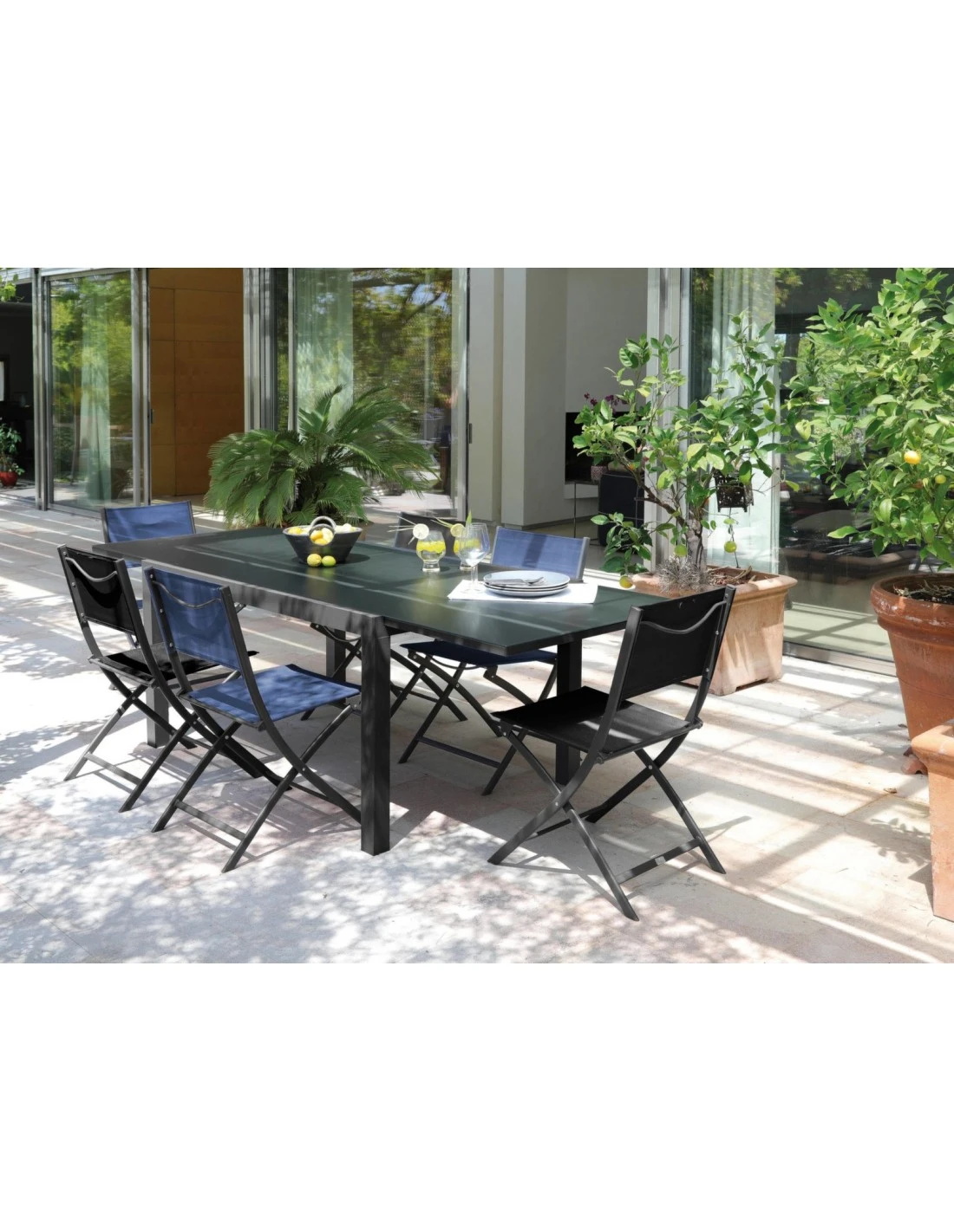Table De Jardin Elise Extensible - 6 à 8 Places - Aluminium Graphite 5 Table De Jardin Elise Extensible - 6 à 8 Places - Aluminium Graphite – Image 3