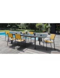 Table De Jardin Elise Extensible - 8 à 12 Places - Aluminium Et Verre - Graphite / Gris 10 Table De Jardin Elise Extensible - 8 à 12 Places - Aluminium Et Verre - Graphite / Gris -Petit Coin Vert Magasin table de jardin elise extensible 8 a 12 places aluminium et verre 5