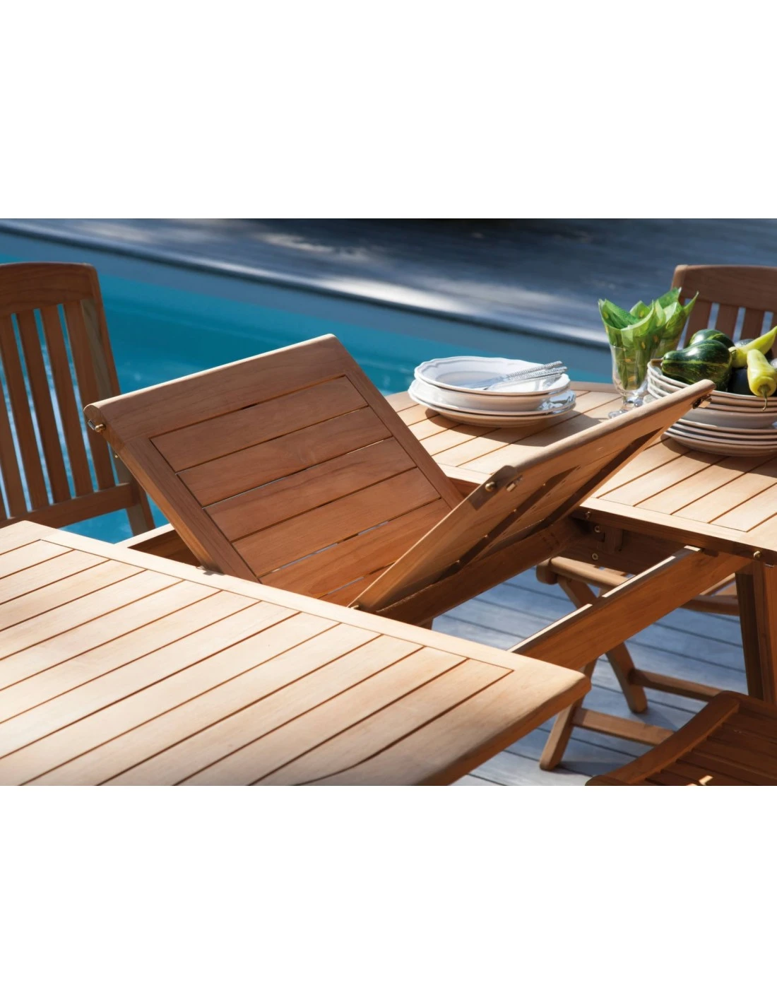 Table De Jardin En Bois Lola En Teck 200/240 Cm 5 Table De Jardin En Bois Lola En Teck 200/240 Cm – Image 3