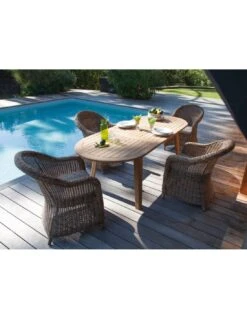 Table De Jardin En Bois Lola En Teck 200/240 Cm 16 Table De Jardin En Bois Lola En Teck 200/240 Cm -Petit Coin Vert Magasin table de jardin en bois lola en teck proloisirs 5