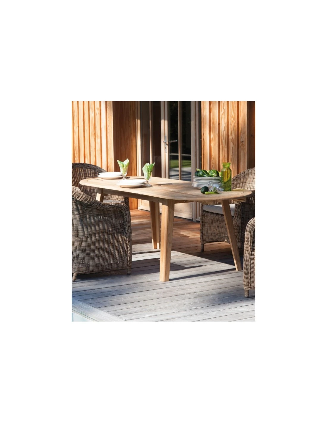 Table De Jardin En Bois Lola En Teck 200/240 Cm 9 Table De Jardin En Bois Lola En Teck 200/240 Cm – Image 7