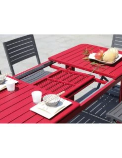 Table De Jardin Eos Extensible 130/180 Cm En Aluminium - Rouge 11 Table De Jardin Eos Extensible 130/180 Cm En Aluminium - Rouge -Petit Coin Vert Magasin table de jardin eos extensible 130180 cm aluminium 4