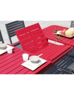 Table De Jardin Eos Extensible 130/180 Cm En Aluminium - Rouge 12 Table De Jardin Eos Extensible 130/180 Cm En Aluminium - Rouge -Petit Coin Vert Magasin table de jardin eos extensible 130180 cm aluminium 5