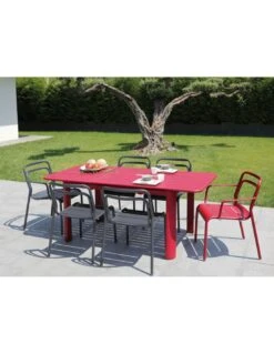 Table De Jardin Eos Extensible 130/180 Cm En Aluminium - Rouge 13 Table De Jardin Eos Extensible 130/180 Cm En Aluminium - Rouge -Petit Coin Vert Magasin table de jardin eos extensible 130180 cm aluminium 6