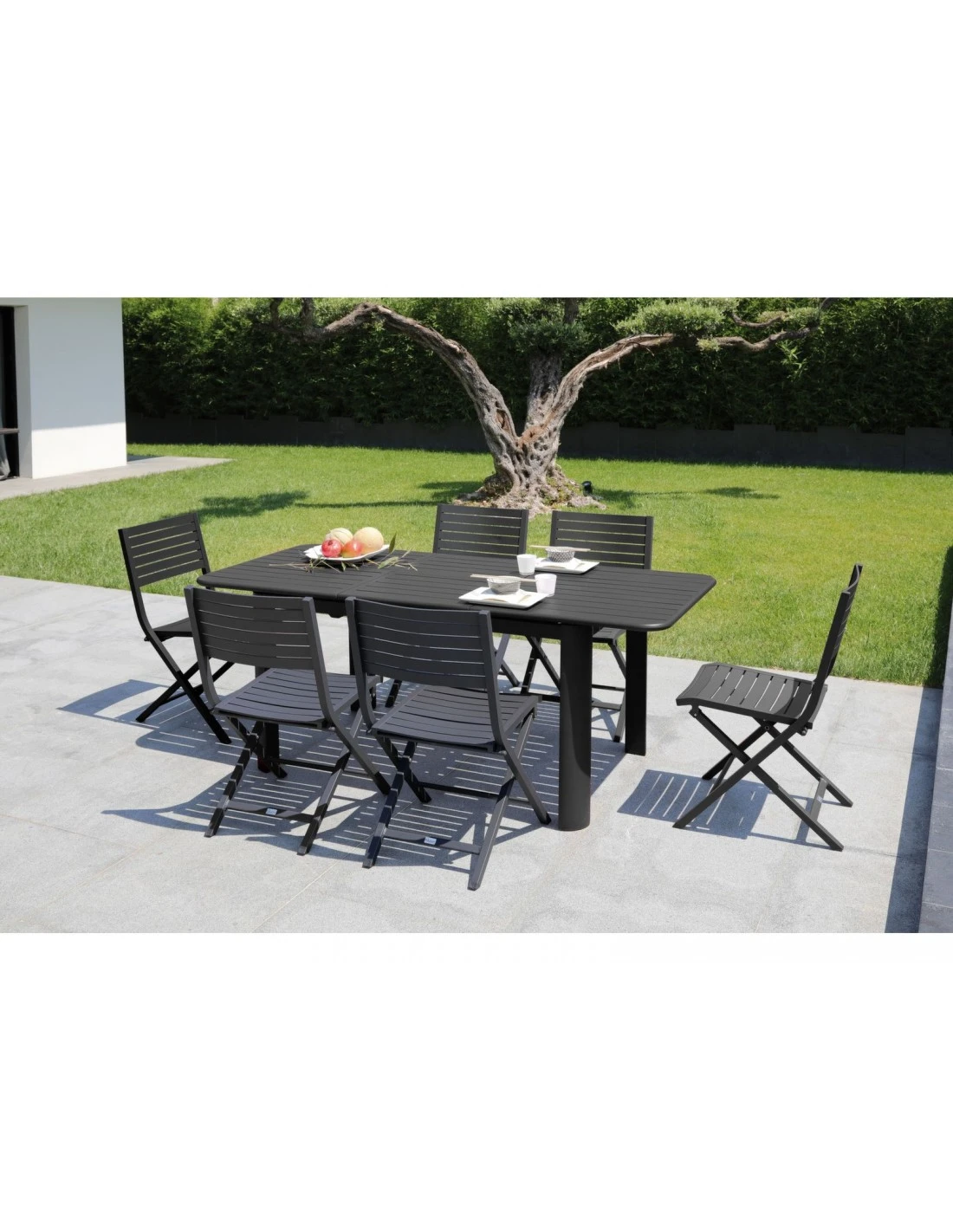Table De Jardin Eos Extensible 130/180 Cm En Aluminium - Graphite 4 Table De Jardin Eos Extensible 130/180 Cm En Aluminium - Graphite – Image 2