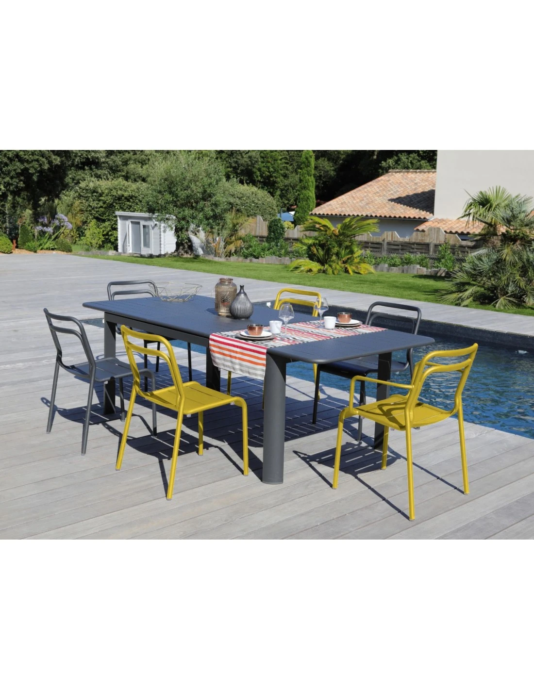 Table De Jardin EOS Extensible 180/240 Cm Graphite 7 Table De Jardin EOS Extensible 180/240 Cm Graphite – Image 5