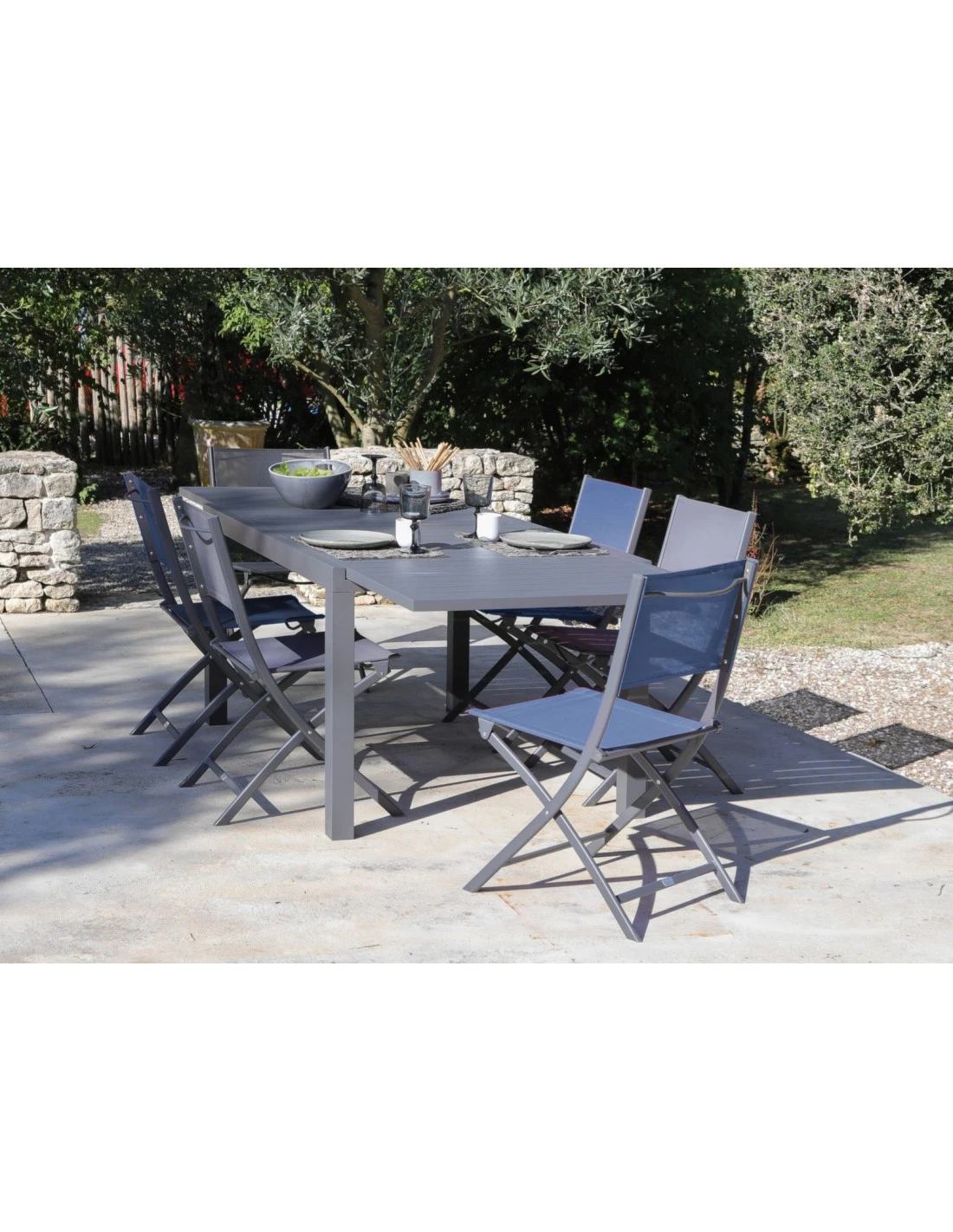 Table De Jardin Extensible Alice - Aluminium Graphite - 140 / 240 5 Table De Jardin Extensible Alice - Aluminium Graphite - 140 / 240 – Image 3