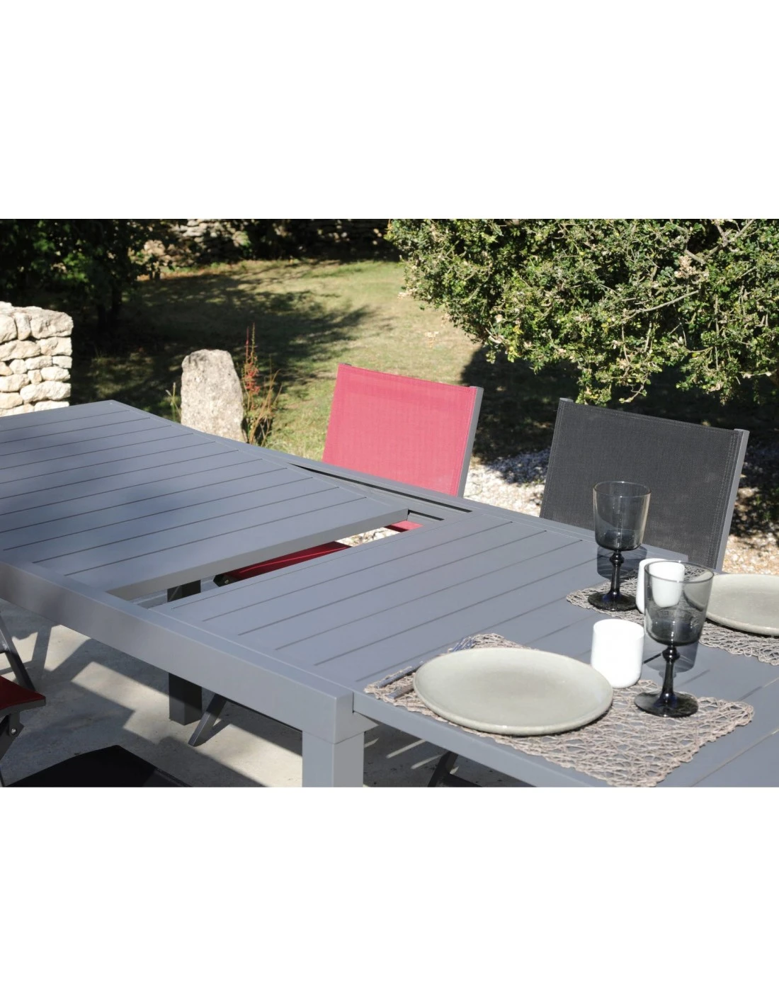 Table De Jardin Extensible Alice - Aluminium Graphite - 140 / 240 9 Table De Jardin Extensible Alice - Aluminium Graphite - 140 / 240 – Image 7