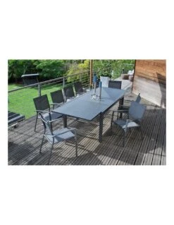 Table De Jardin Extensible LANZA - L.165/261x100 Cm Aluminium Imitation Bois 19 Table De Jardin Extensible LANZA - L.165/261x100 Cm Aluminium Imitation Bois -Petit Coin Vert Magasin table de jardin extensible lanza l165261x100 cm aluminium imitation bois 7