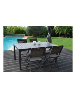 Table De Jardin Extensible LANZA - L.165/261x100 Cm Aluminium Imitation Bois 21 Table De Jardin Extensible LANZA - L.165/261x100 Cm Aluminium Imitation Bois -Petit Coin Vert Magasin table de jardin extensible lanza l165261x100 cm aluminium imitation bois 9