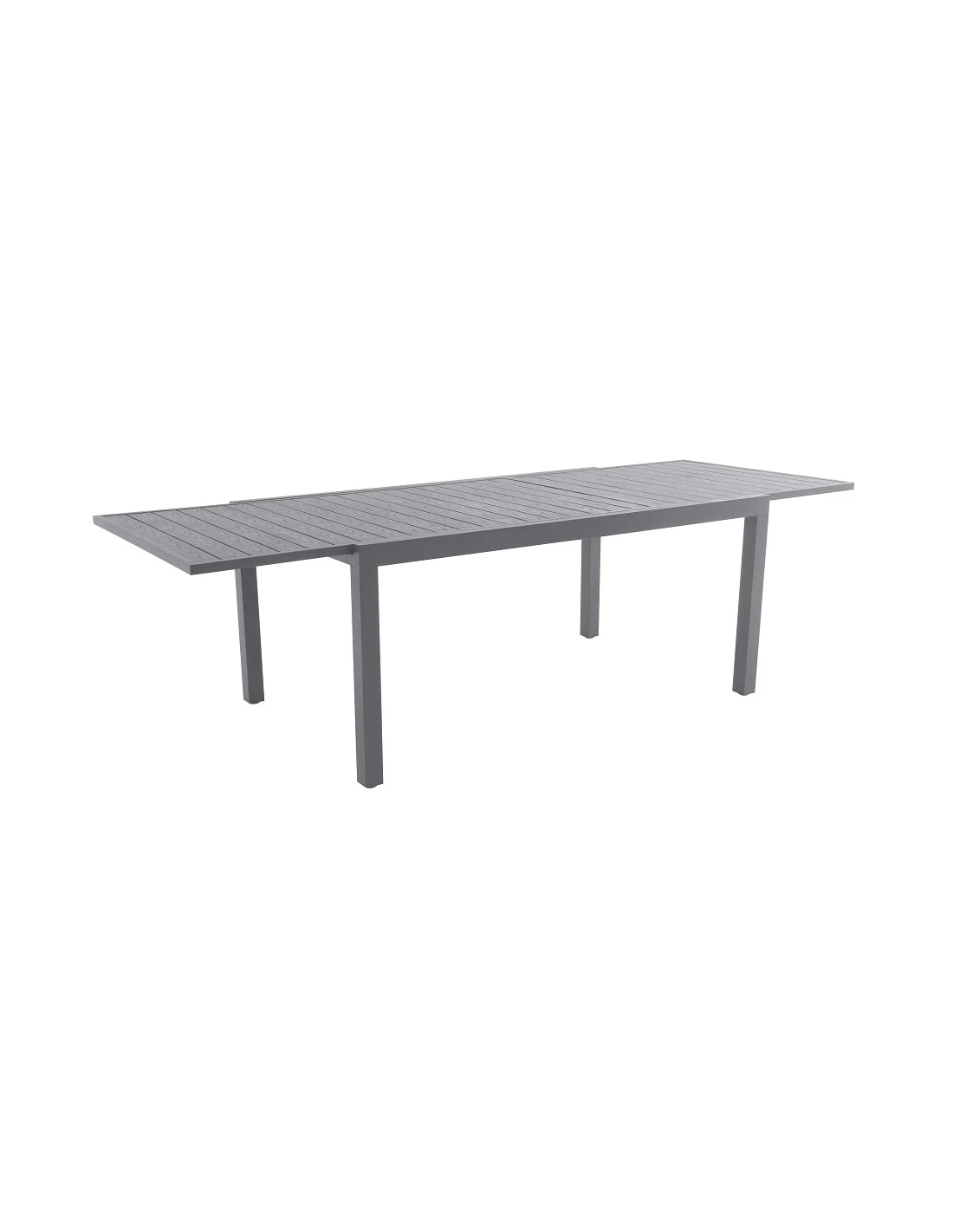 Table De Jardin Extensible LANZA - L.165/261x100 Cm Aluminium Imitation Bois 3 Table De Jardin Extensible LANZA - L.165/261x100 Cm Aluminium Imitation Bois