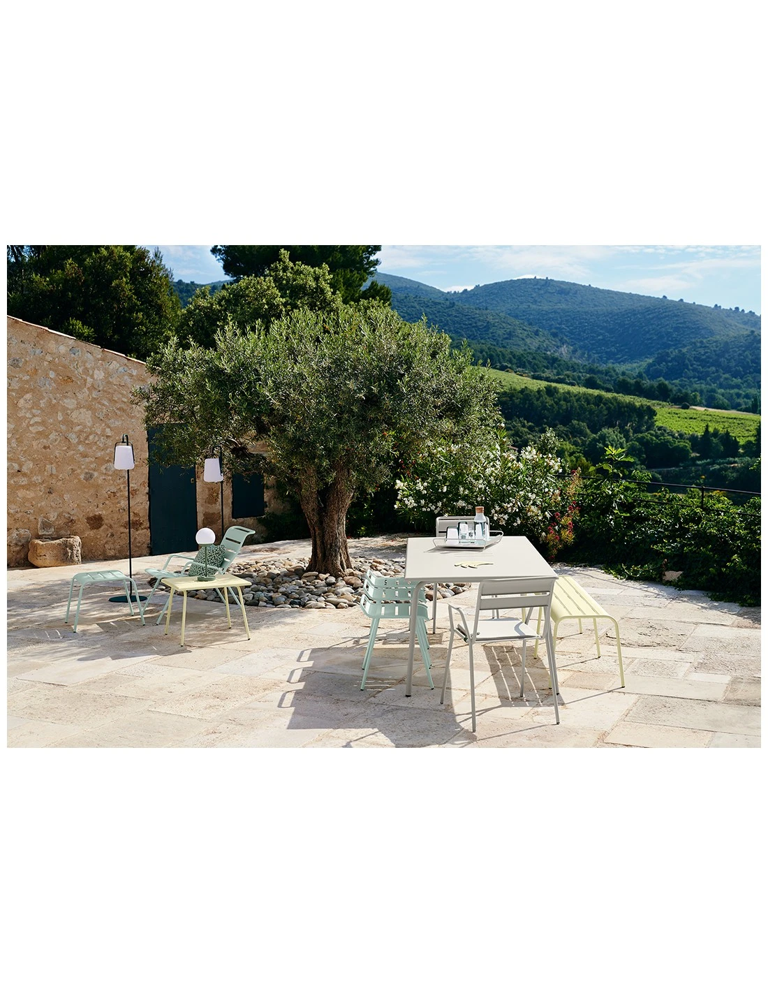 Table De Jardin Monceau 194 X 94 CM - 8 Personnes - Gris Argile 4 Table De Jardin Monceau 194 X 94 CM - 8 Personnes - Gris Argile – Image 2