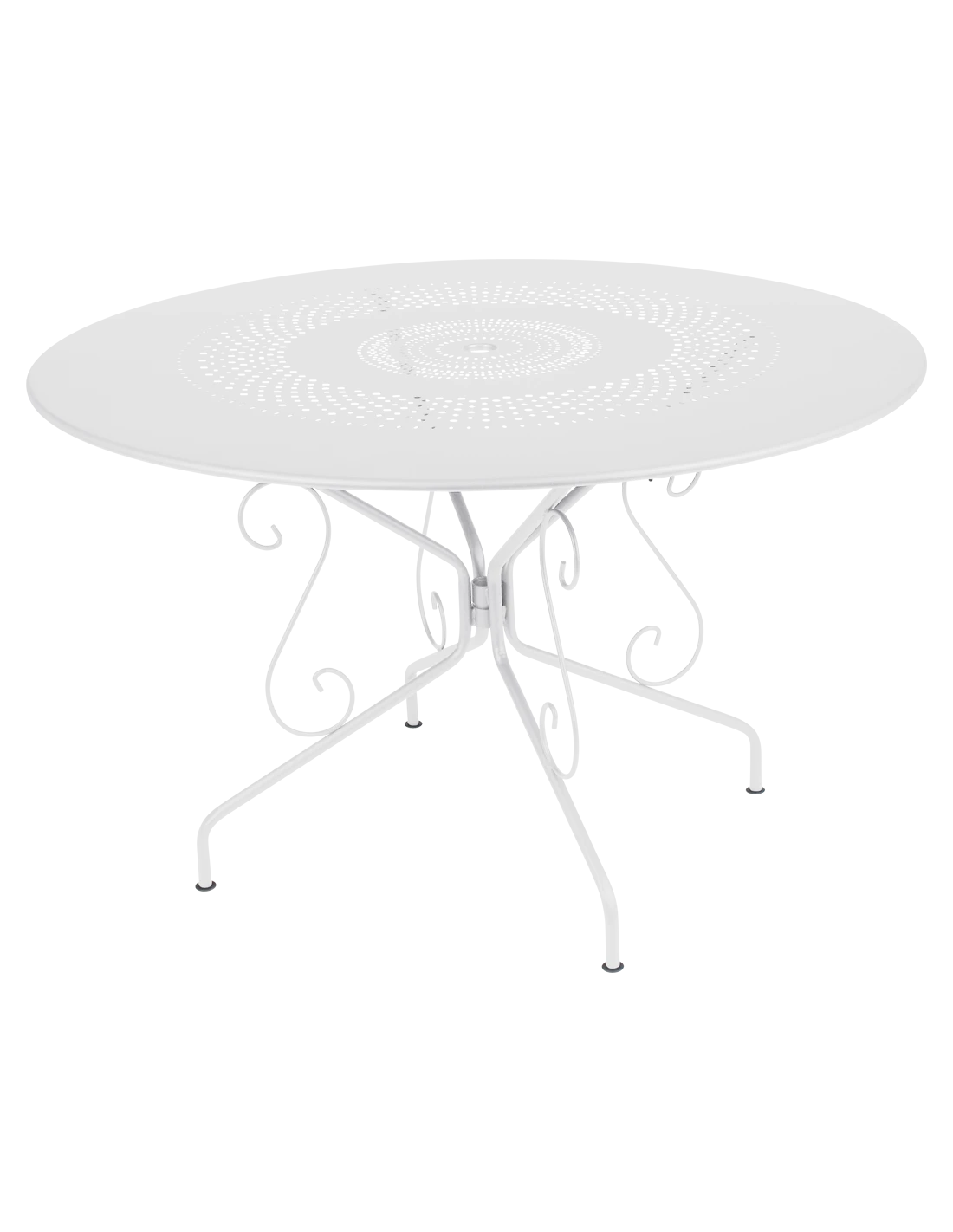 Table De Jardin Montmartre D.117 Cm - Métal Ronde - Blanc Coton 3 Table De Jardin Montmartre D.117 Cm - Métal Ronde - Blanc Coton