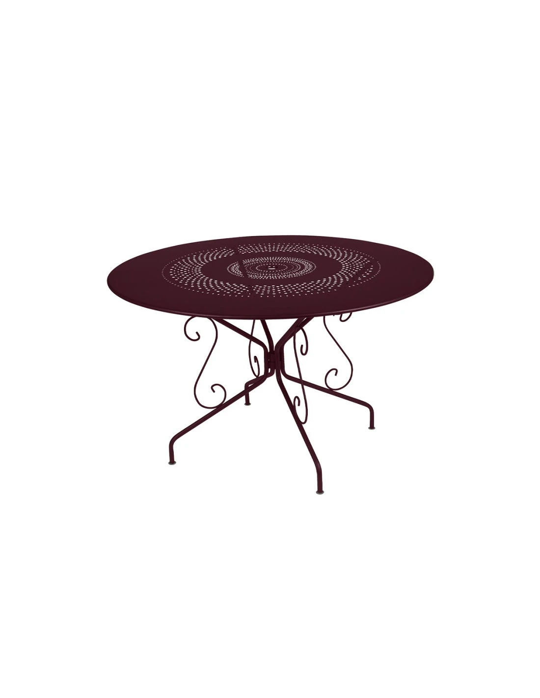 Table De Jardin Montmartre D.117 Cm - Métal Ronde - Cerise Noire 3 Table De Jardin Montmartre D.117 Cm - Métal Ronde - Cerise Noire