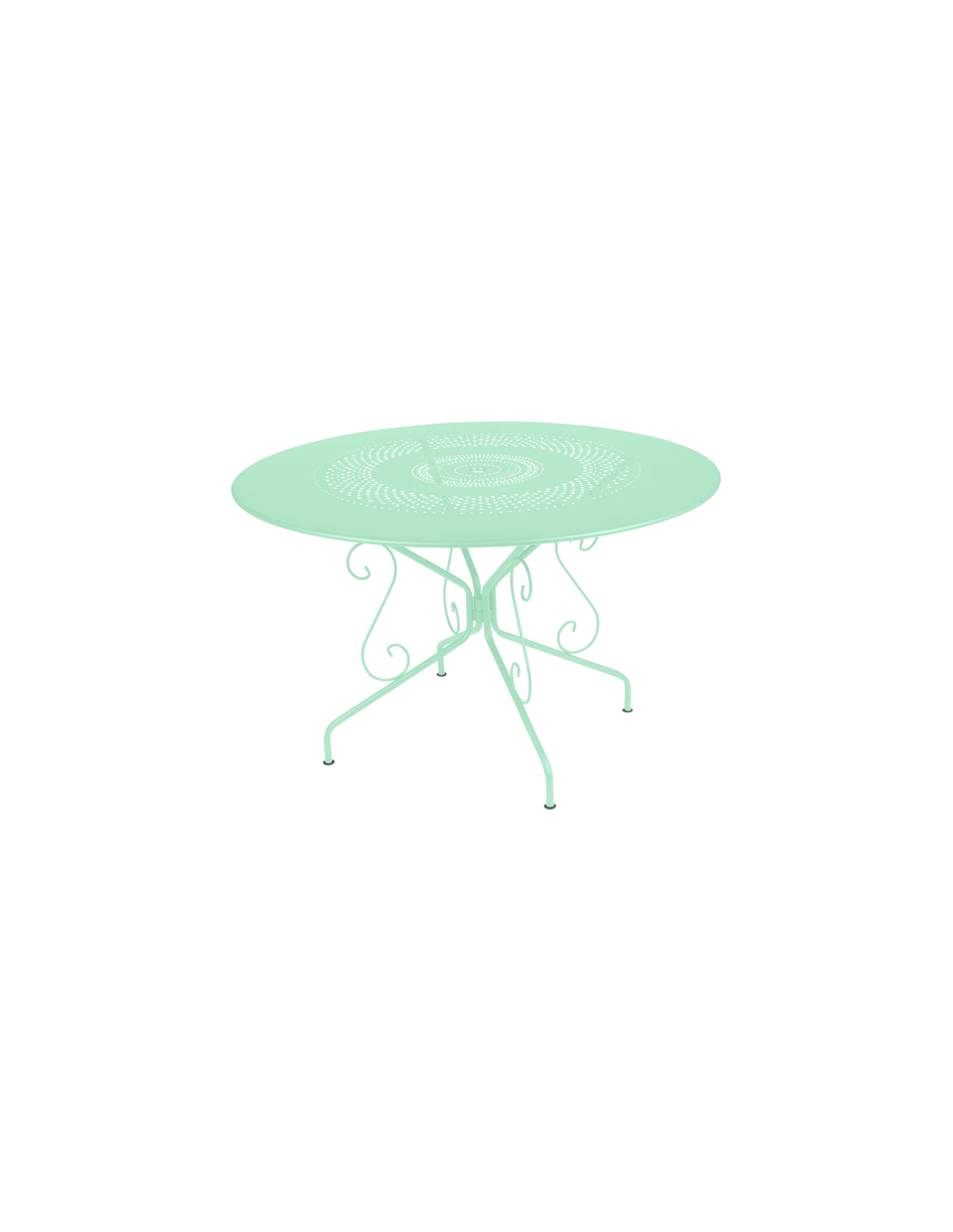 Table De Jardin Montmartre D.117 Cm - Métal Ronde - Vert Opaline 3 Table De Jardin Montmartre D.117 Cm - Métal Ronde - Vert Opaline