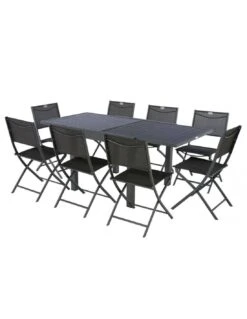 Table De Jardin Piazza Graphite Extensible 8 Places - Aluminium 13 Table De Jardin Piazza Graphite Extensible 8 Places - Aluminium -Petit Coin Vert Magasin table de jardin piazza graphite extensible 8 places aluminium 4
