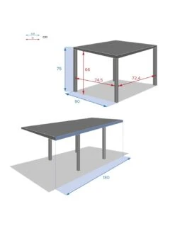 Table De Jardin Piazza Graphite Extensible 8 Places - Aluminium 14 Table De Jardin Piazza Graphite Extensible 8 Places - Aluminium -Petit Coin Vert Magasin table de jardin piazza graphite extensible 8 places aluminium 5