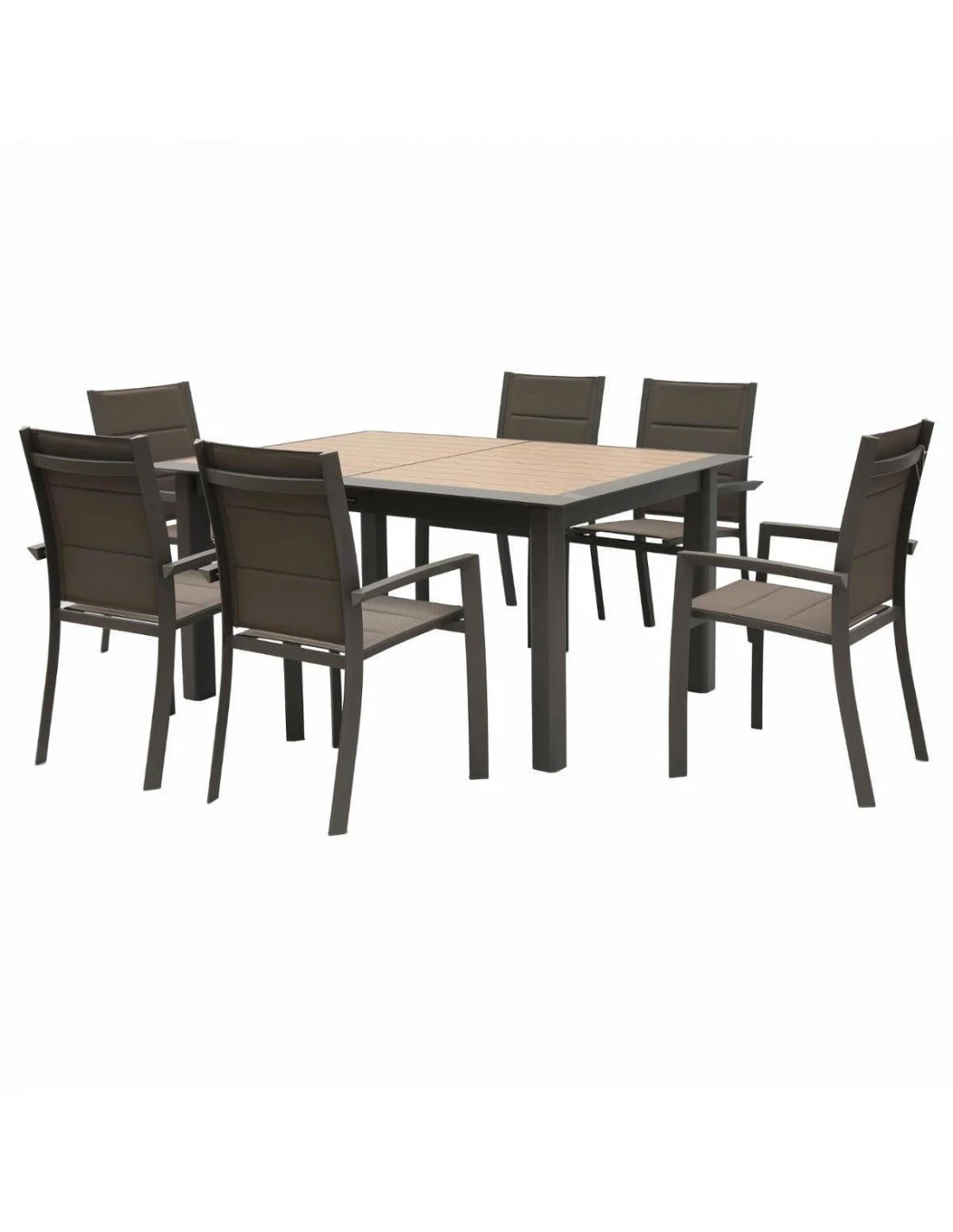 Table De Jardin Allure Extensible 10 Places - Aluminium Imprimé Effet Bois 7 Table De Jardin Allure Extensible 10 Places - Aluminium Imprimé Effet Bois – Image 5