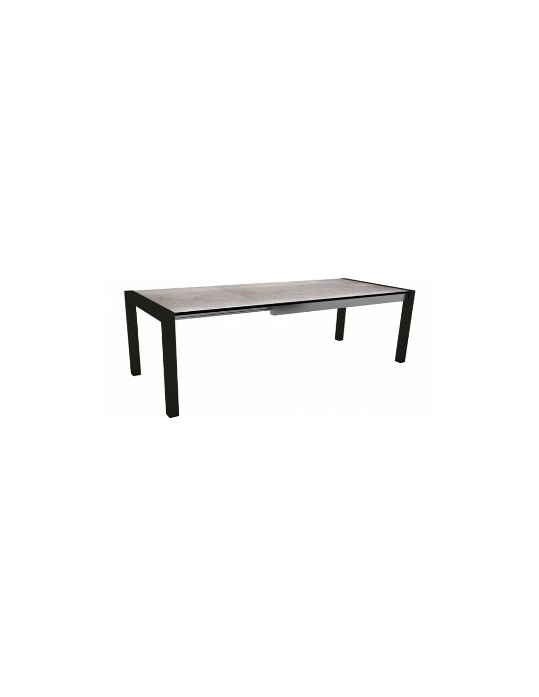Table Extensible Aluminium Noir Mat 214 (254/294) X 100 Cm Plateau HPL - Smoky 3 Table Extensible Aluminium Noir Mat 214 (254/294) X 100 Cm Plateau HPL - Smoky