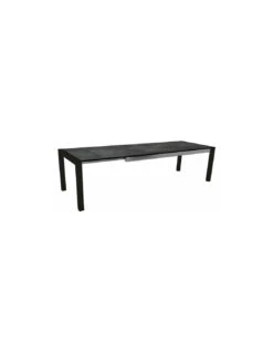 Table Extensible Aluminium Noir Mat 214 (254/294) X 100 Cm Plateau HPL - Slate