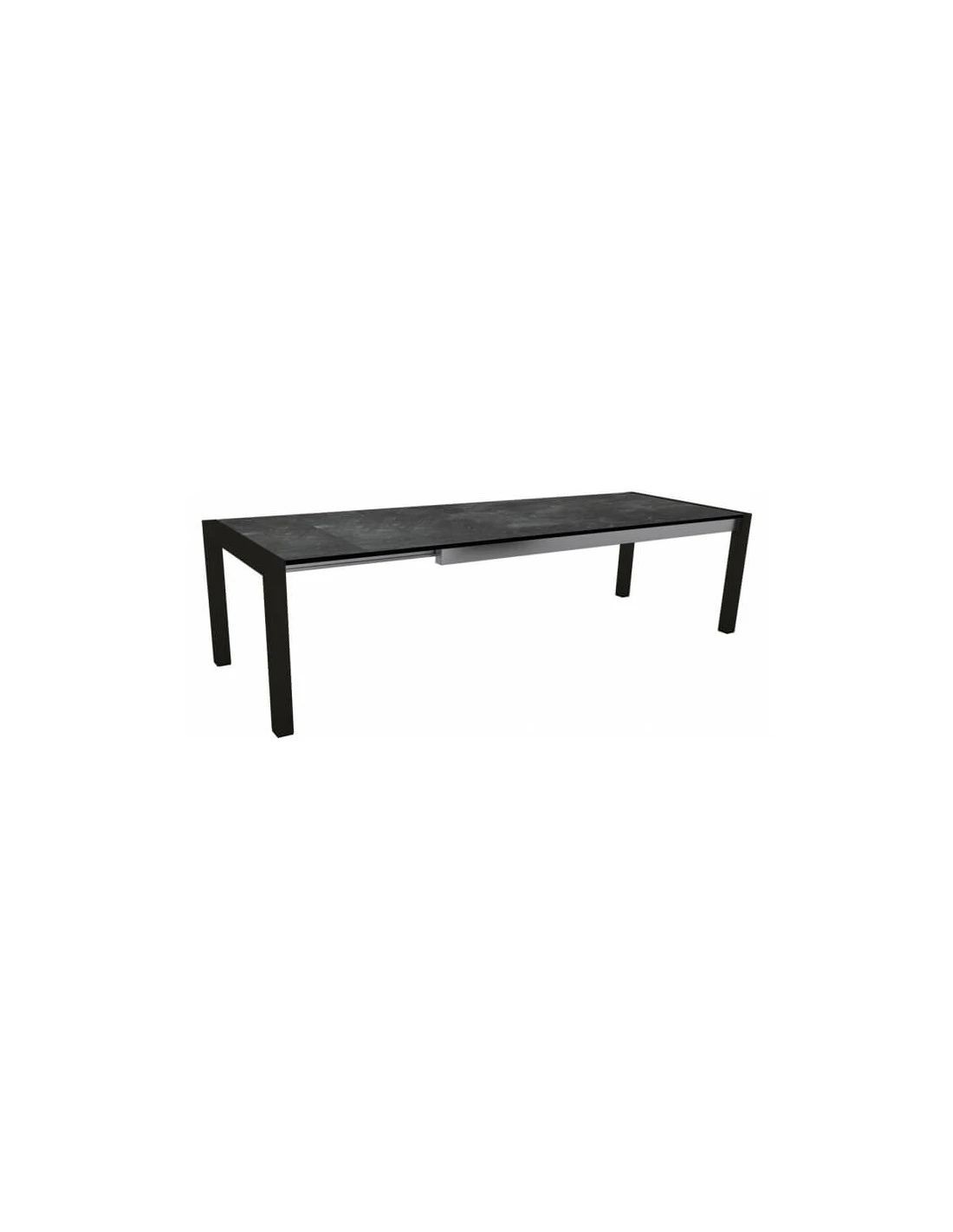 Table Extensible Aluminium Noir Mat 214 (254/294) X 100 Cm Plateau HPL - Slate 3 Table Extensible Aluminium Noir Mat 214 (254/294) X 100 Cm Plateau HPL - Slate