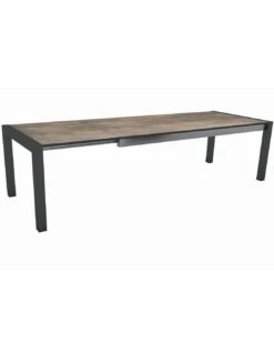 Table De Jardin Extensible Anthracite 214 (254/294) X 100 Cm Plateau HPL - Stern - HPL SILVERSTAR SMOKY