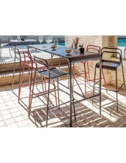 Table Haute De Jardin BITTI En Aluminium Graphite 8 Table Haute De Jardin BITTI En Aluminium Graphite -Petit Coin Vert Magasin table haute de jardin bitti aluminium graphite proloisirs 1