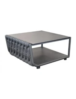 Table Hug 81x71 Cm En Aluminium Et Céramique Anthracite