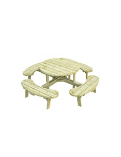 Table Pique-nique Oscar 231 X 231 Cm Traitée Autoclave Vert