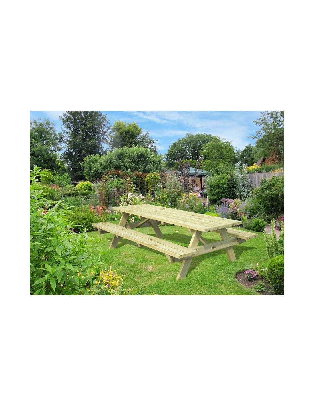 Table Pique-nique Ruby 24 239x161x72 Cm 4 Table Pique-nique Ruby 24 239x161x72 Cm – Image 2