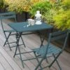 Table Pliante Carrée Greensboro 2 Places - Bleu Canard -Petit Coin Vert Magasin table pliante carree greensboro 2 places bleu canard