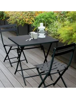 Table Pliante Carrée Greensboro 2 Places - Graphite 8 Table Pliante Carrée Greensboro 2 Places - Graphite -Petit Coin Vert Magasin table pliante carree greensboro 2 places graphite 1