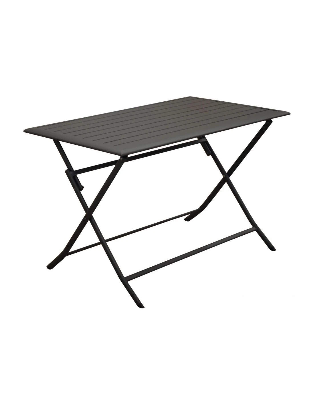 Table Pliante LORITA 110 X 70 Cm En Aluminium - Graphite 3 Table Pliante LORITA 110 X 70 Cm En Aluminium - Graphite
